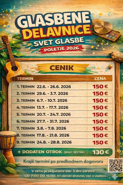 Počitniške glasbene delavnice
